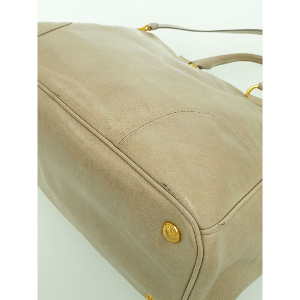Prada Vitello Shine tote bag in Argilla Tan - Picture 7 of 9